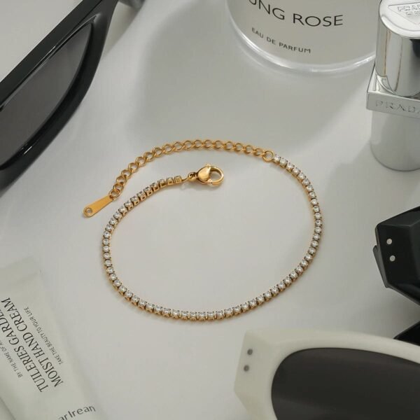 Minimal Tennis Bracelet (Stainless Steel) product photo 2 | Glossy.pk Pakistan