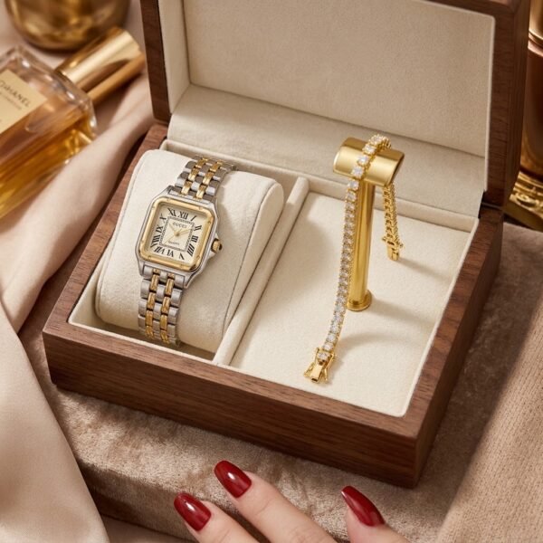 Bomai Watch and Tanis Combo anti-tarnish jewellery from Glossy.pk, Lahore