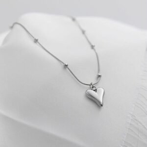 Silver Heart Necklace (Stainless Steel) product photo 3 | Glossy.pk Pakistan