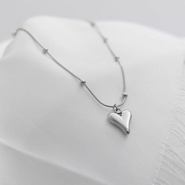 Silver Heart necklace anti-tarnish jewellery from Glossy.pk, Lahore