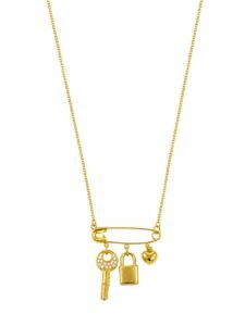 Safety Pin Charm Necklace — Stainless Steel product photo 3 | Glossy.pk Pakistan