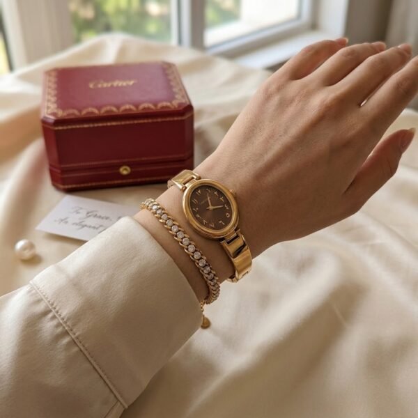 Cartier Watch and Tanis Combo anti-tarnish jewellery from Glossy.pk, Lahore