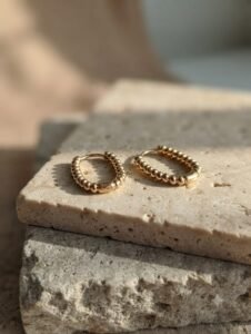 Anti-tarnish Elegant Oval Hoops product photo 2 | Glossy.pk Pakistan
