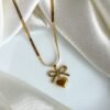 Bow Heart Snake Chain Pendent anti-tarnish jewellery from Glossy.pk, Lahore