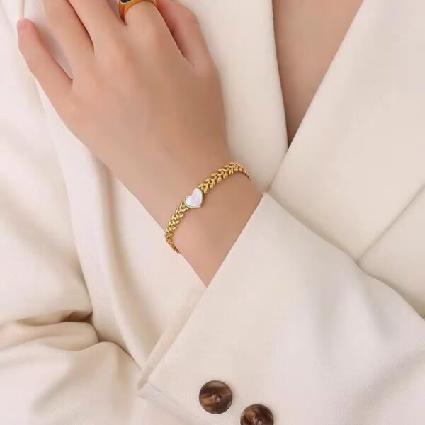 Heart Mesh Bracelet-Trendy anti-tarnish jewellery from Glossy.pk, Lahore