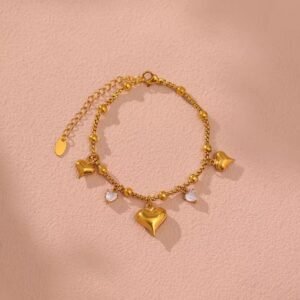 Classic Heart Charm Bracelet product photo 4 | Glossy.pk Pakistan