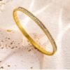 Gold-Plated Handcuff with Stone Detail product photo 3 | Glossy.pk Pakistan