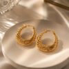 Antitarnish Elegant Twisted Hoops anti-tarnish jewellery from Glossy.pk, Lahore