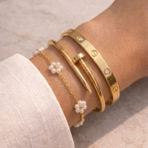 3-Piece Trendy Watch & Bangle Set (Cartier-inspired)