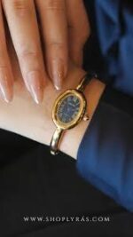 Cosmo Bangle Watch-Gold Blue - Image 2
