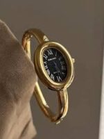 Cosmo Bangle Watch-Gold Black - Image 4