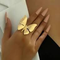 Chunky Butterfly Ring — Stainless Steel