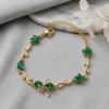 Bow Tulip Bracelet — Emerald (Stainless Steel) — jewellery from Glossy.pk, Pakistan
