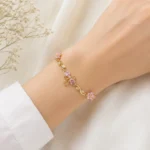Bow Tulip Bracelet-Pink - Image 2