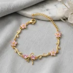Bow Tulip Bracelet-Pink