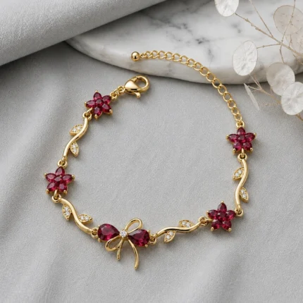 Bow Tulip Bracelet-RED
