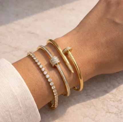 3pc Hand cuff and Bracelet Combo