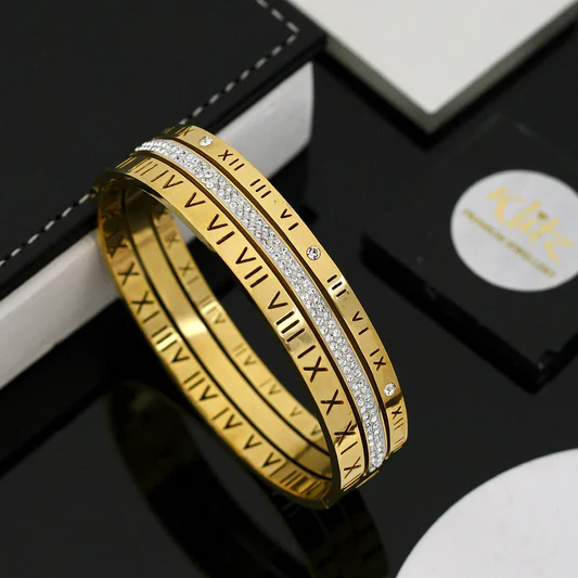 3 Layered Roman Hand Cuff and Ring Combo