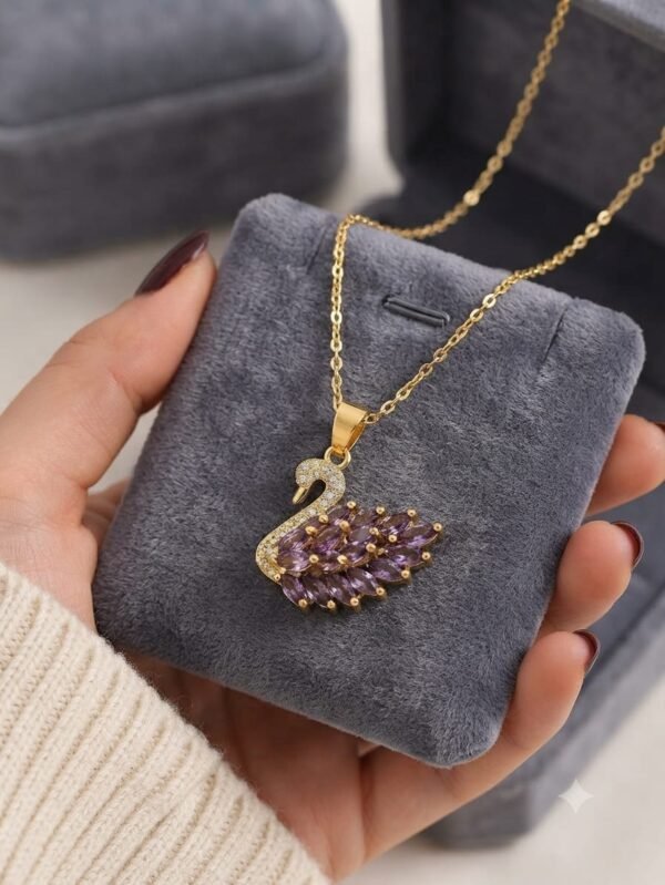 Viral Swan Pendant Necklace