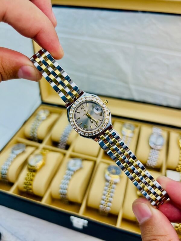 2 Tone Power Watch - Silver Dial