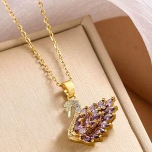 Viral Swan Pendant Necklace