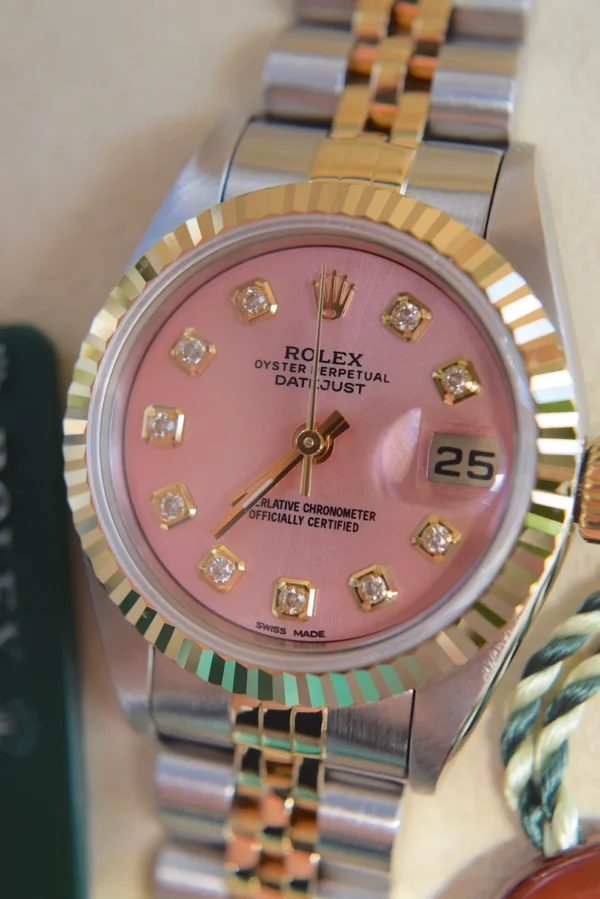 Two Tone ROLEX Watch-Pink Dial