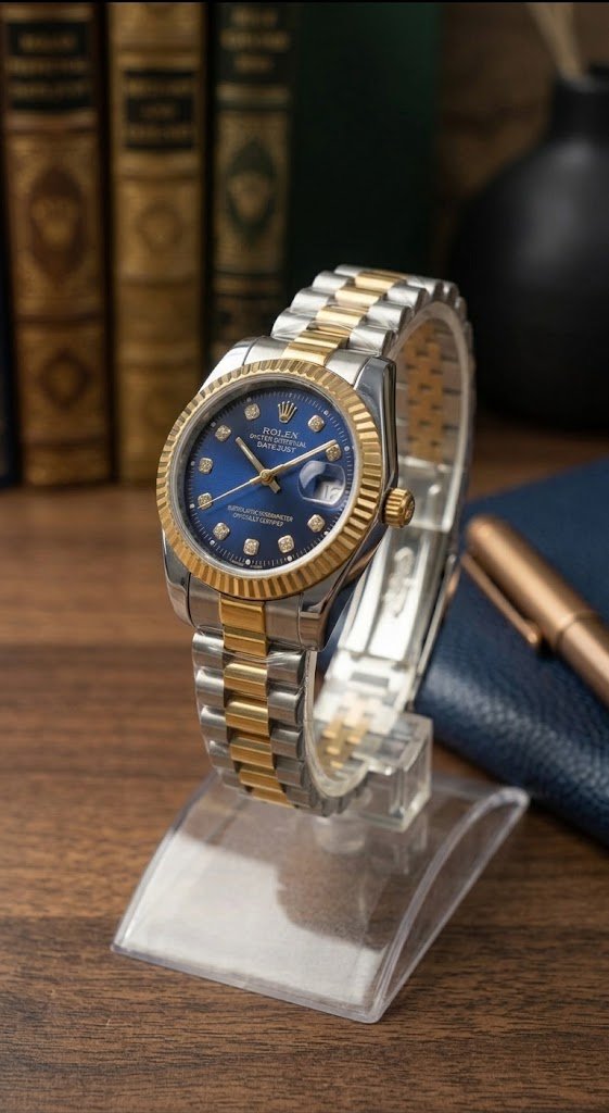 ROLEX Two-Tone Watch-Blue Dial