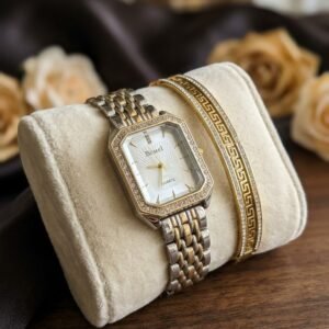 Watch & Bracelet Combo — Stainless Steel, Waterproof