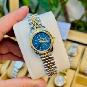 Blue Diamond 2 Tone Watch -Blue Dial