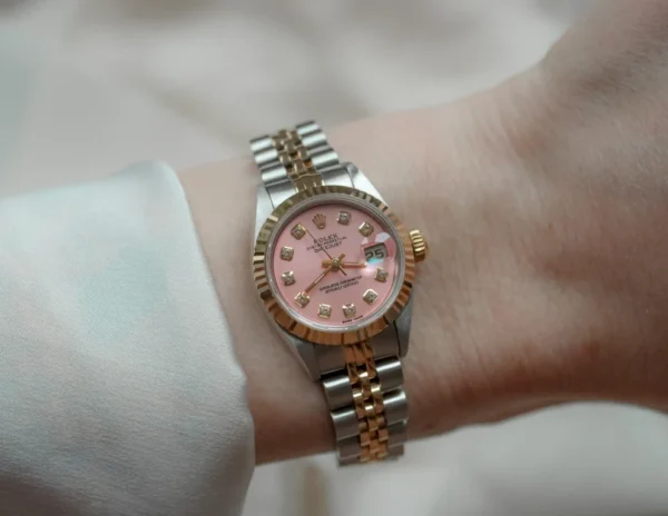 Two Tone ROLEX Watch-Pink Dial