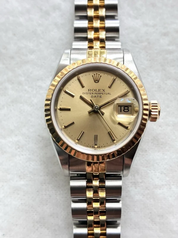 Two Tone ROLEX Watch-Gold Dial