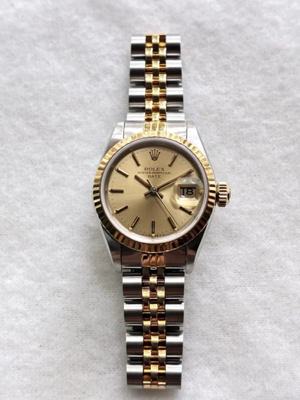 Two Tone ROLEX Watch-Gold Dial